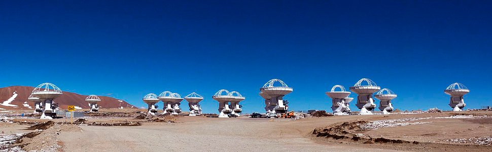 ALMA antennas looking up