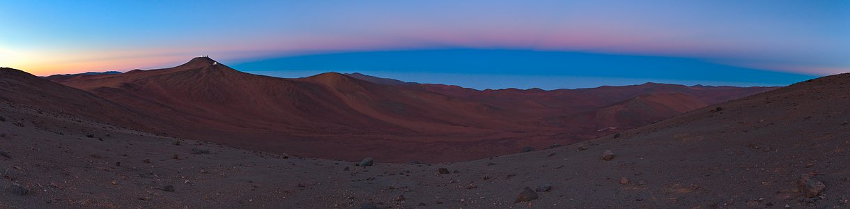 Earth Shadows over Paranal