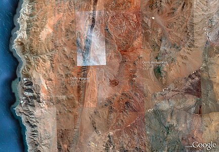 Cerro Armazones and Cerro Paranal in Chile