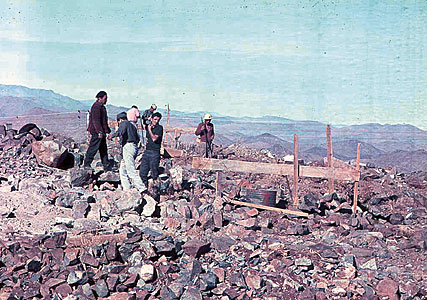 Preparing the site for the ESO 1-metre telescopee