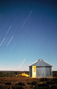 Stars Trails over the Site Testing Station in South Africa