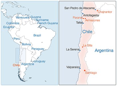 South America Map ESO