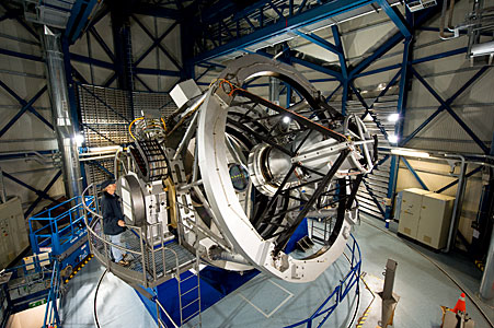 Close up of the VISTA telescope