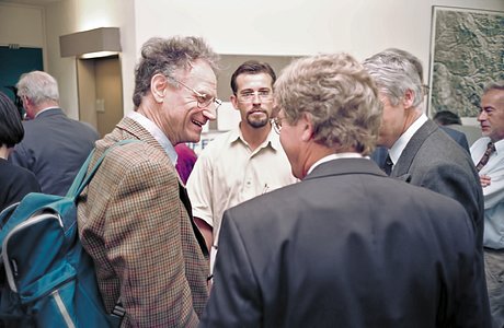 Wilson and Pieri during VLT first light press conference