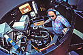 In the observer's seat of the ESO 3.6-metre telescope