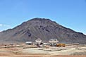 Three ALMA antennas close together on Chajnantor