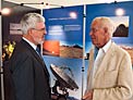 Joachim Krautter and Lodewijk Woltjer at the ESO stand at JENAM 2010