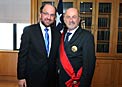 O Ministro dos Negócios Estrangeiros chileno, Alfredo Moreno, com Massimo Tarenghi