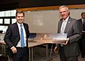 Chilean Minister for Economy, Mr. Félix de Vicente, during his visit to ESO Garching