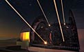 Artist’s impression of the European Extremely Large Telescope deploying lasers for adaptive optics