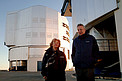 Catherine Cesarsky and Philippe Busquin at Paranal