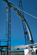 Setting up the dome of the ESO 3.6-metre telescope