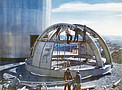 The CAT dome being assembled