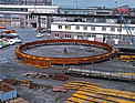 The ESO 3.6-metre telescope dome under construction
