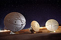 ALMA antennas at night