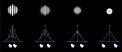 Interferometric observations: Change of fringes with increasing baseline