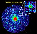 Discovery X-Ray Image of the Distant Cluster