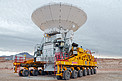 The first journey of an ALMA antenna to the plateau of Chajnantor