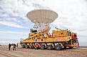 An ALMA antenna en route to the plateau of Chajnantor for the first time