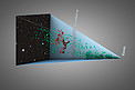 Galaxy structure seven billion light-years away (artist’s impression)