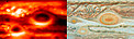 Jupiter’s Storms: Temperatures and Cloud Colours
