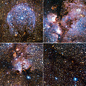 Highlights from VISTA’s infrared view of the Cat’s Paw Nebula