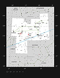 The triplet of galaxies Messier 65, Messier 66 and NGC 3628 in the constellation of Leo