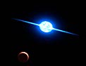 Artist’s impression of the fastest rotating star (artist’s impression)