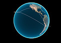 Ubicación de los telescopios utilizados en las observaciones VLBI de 1,3 mm del cuásar 3C 279
