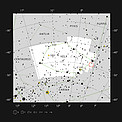 De open sterrenhoop NGC 2547 in het sterrenbeeld Zeilen