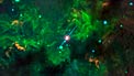 Gamma-ray burst buried in dust (artist’s impression)