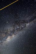 Laser Over the Milky Way