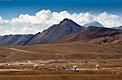The first three ALMA antennas at the Array Operations Site (AOS) on Chajnantor