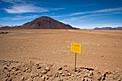 A sign on Chajnantor for ALMA optical fibre cable