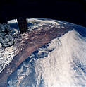 The Hubble Space Telescope Flies Over South America