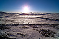 Sunrise over a Snow-Covered Desert
