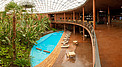 Overlooking the pool