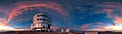360 degree panorama view of Paranal at sunset