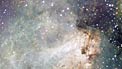 Panning across the VST image of the star-forming region Messier 17