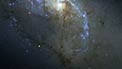 Panning across the ALMA and Hubble views of the Antennae Galaxies (crossfade)