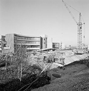 Headquarters exterior under construction