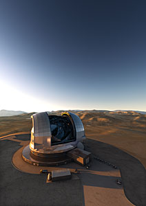 Artist impression of the E-ELT dome