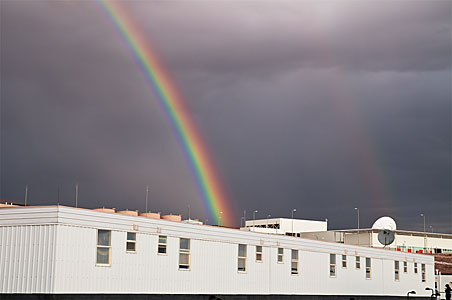 Rainbow over the ALMA site