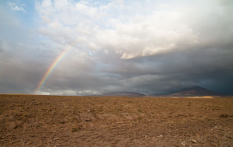 Rainbow over the ALMA site