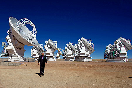 Sebastian Piñera during the ALMA inauguration