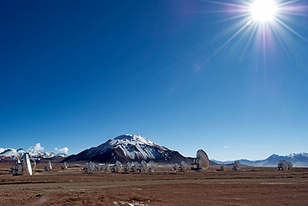 ALMA Array under the sun of the Atacama