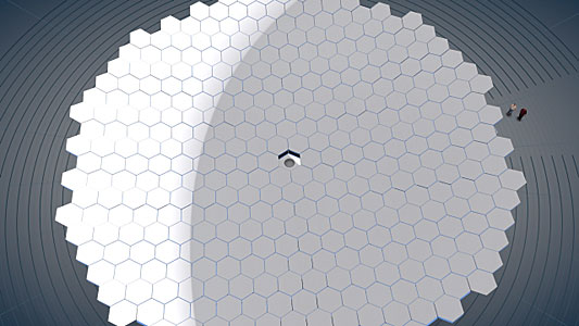 Screenshot of ESOcast 63: "Flexible Giants — The Evolution of Telescope Mirrors"