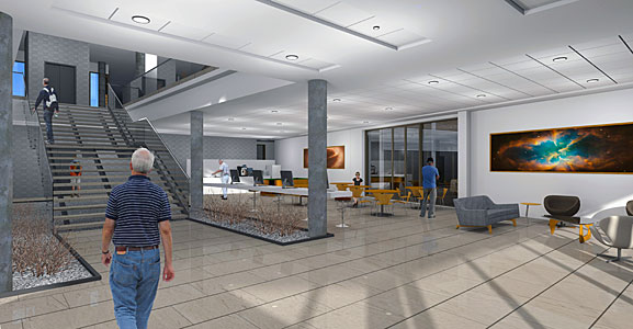 ALMA Residencia: Interior View Access Hall & Lounge, 1st Floor Main Building
