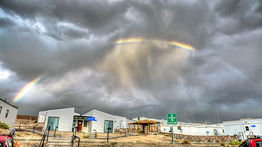 Rainbow over ALMA OSF