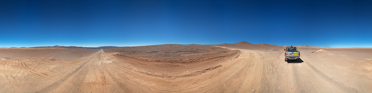 Panorama of the road to Armazones